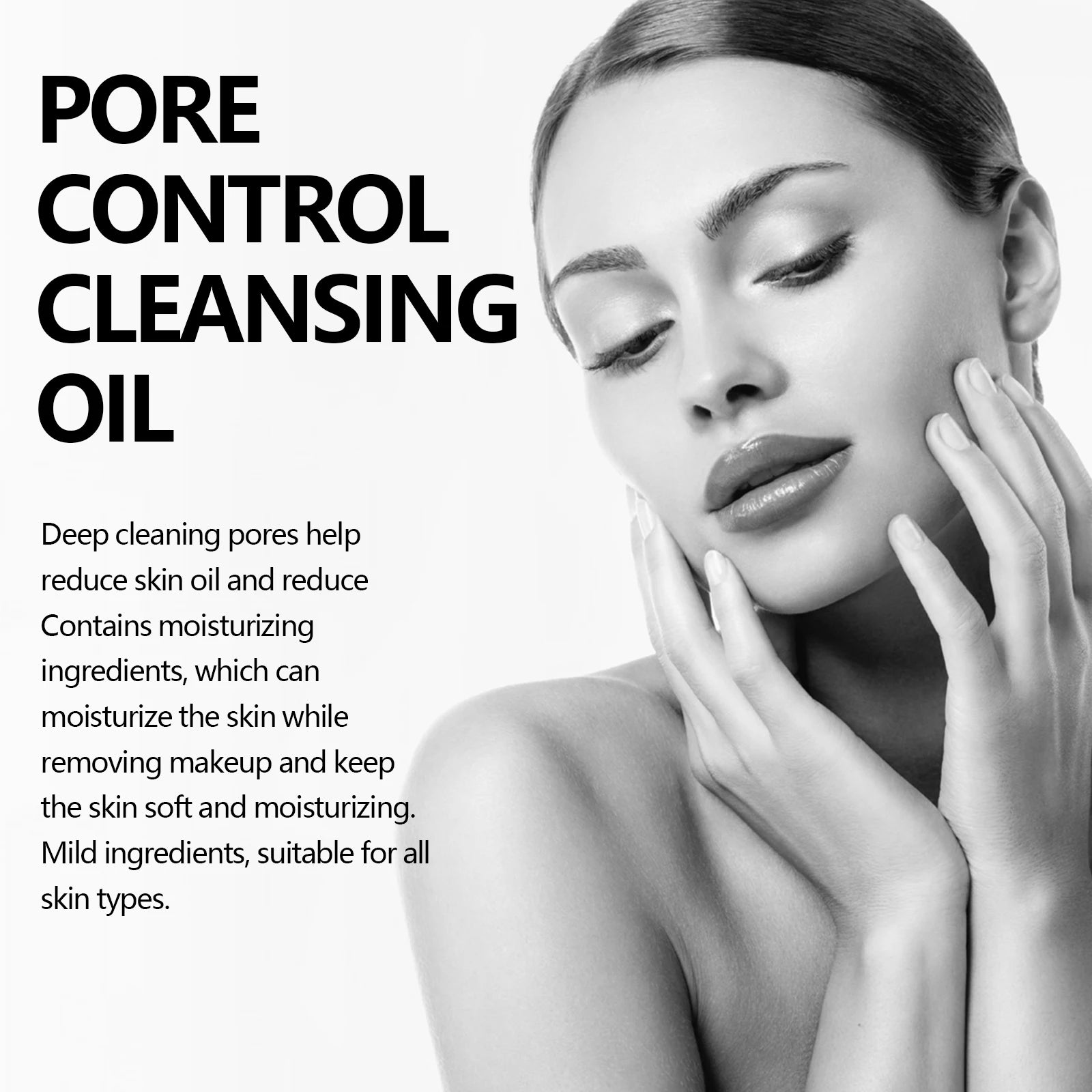 Hoygi Makeup Remove Oil Gentle Cleaning Makeup Remove Pore Dirts Oil Control Pore Shrink Enhance Smoothness Facial Cleaning Oil