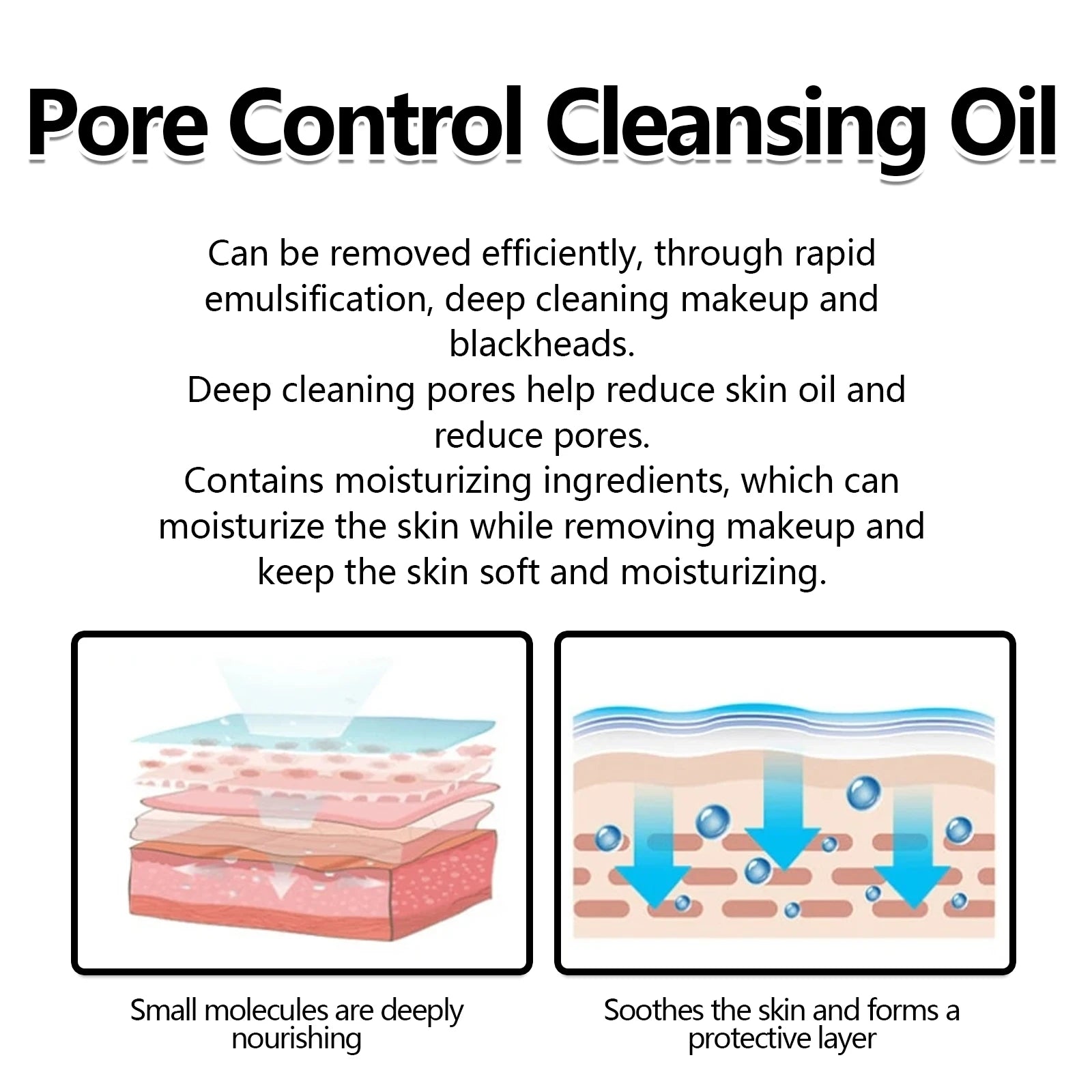 Hoygi Makeup Remove Oil Gentle Cleaning Makeup Remove Pore Dirts Oil Control Pore Shrink Enhance Smoothness Facial Cleaning Oil