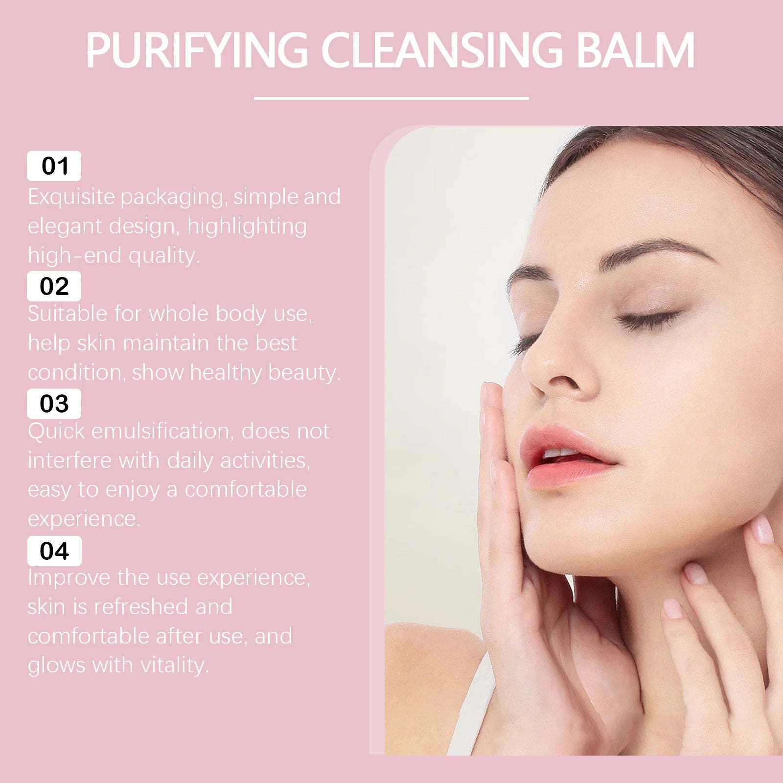 EELHOE Strawberry Cleansing Balm Gentle Makeup Remover Cleansing Face For Daily Makeup Removal Hydrating Moisturizing