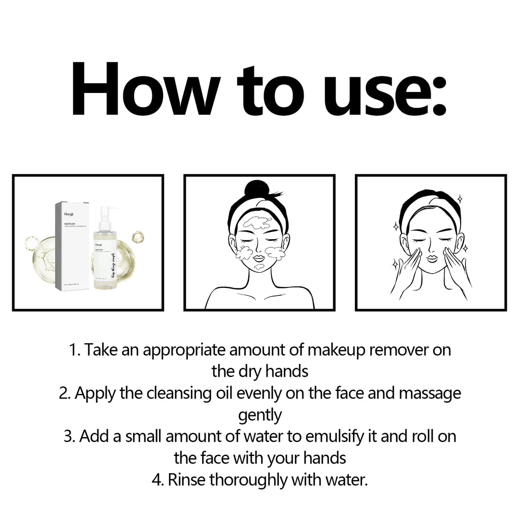 Hoygi Makeup Remove Oil Gentle Cleaning Makeup Remove Pore Dirts Oil Control Pore Shrink Enhance Smoothness Facial Cleaning Oil