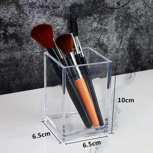 Diamond Pattern Acrylic Makeup Brush Tool Cosmetic Makeup Storage Box Case Make-up Brush Holder Table Organizer Make Up Tool