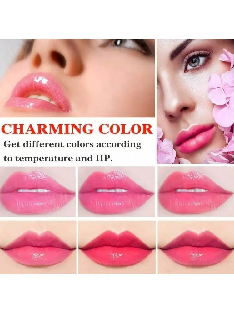1pcs/2pcs Fruit Moisturizing Color Change Lip Gloss  Lipstick Waterproof Non-transfer Strawberry&Cherry Red Party & Daily Makeup