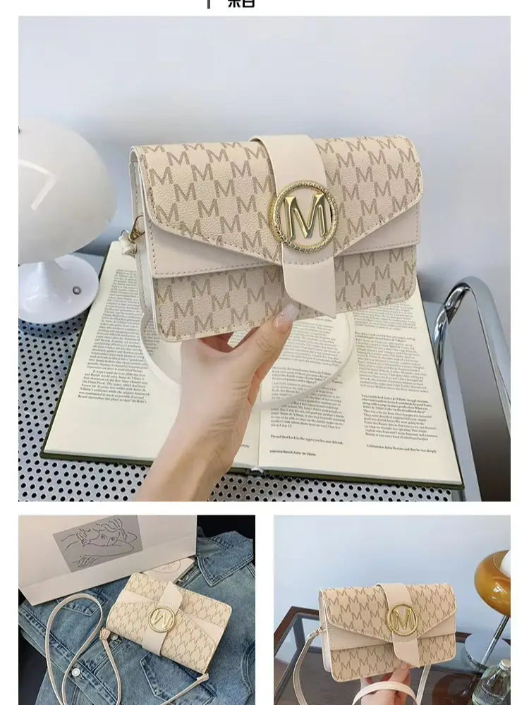 New style women's messenger bag, small square bag, double shoulder strap messenger bag, autumn Korean style, simple and fashiona