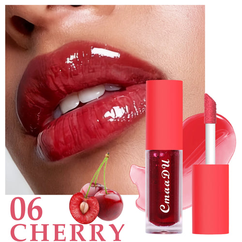 1pcs/2pcs Fruit Moisturizing Color Change Lip Gloss  Lipstick Waterproof Non-transfer Strawberry&Cherry Red Party & Daily Makeup