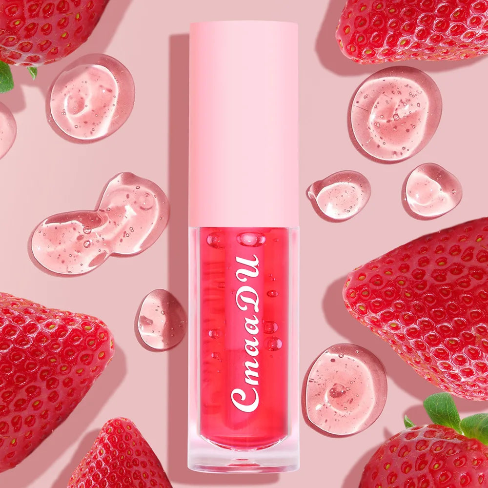 1pcs/2pcs Fruit Moisturizing Color Change Lip Gloss  Lipstick Waterproof Non-transfer Strawberry&Cherry Red Party & Daily Makeup