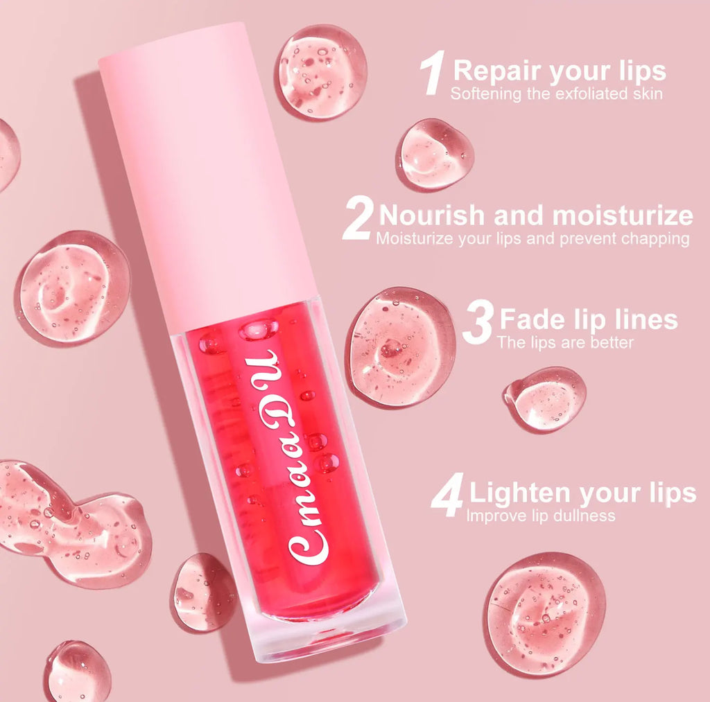 1pcs/2pcs Fruit Moisturizing Color Change Lip Gloss  Lipstick Waterproof Non-transfer Strawberry&Cherry Red Party & Daily Makeup