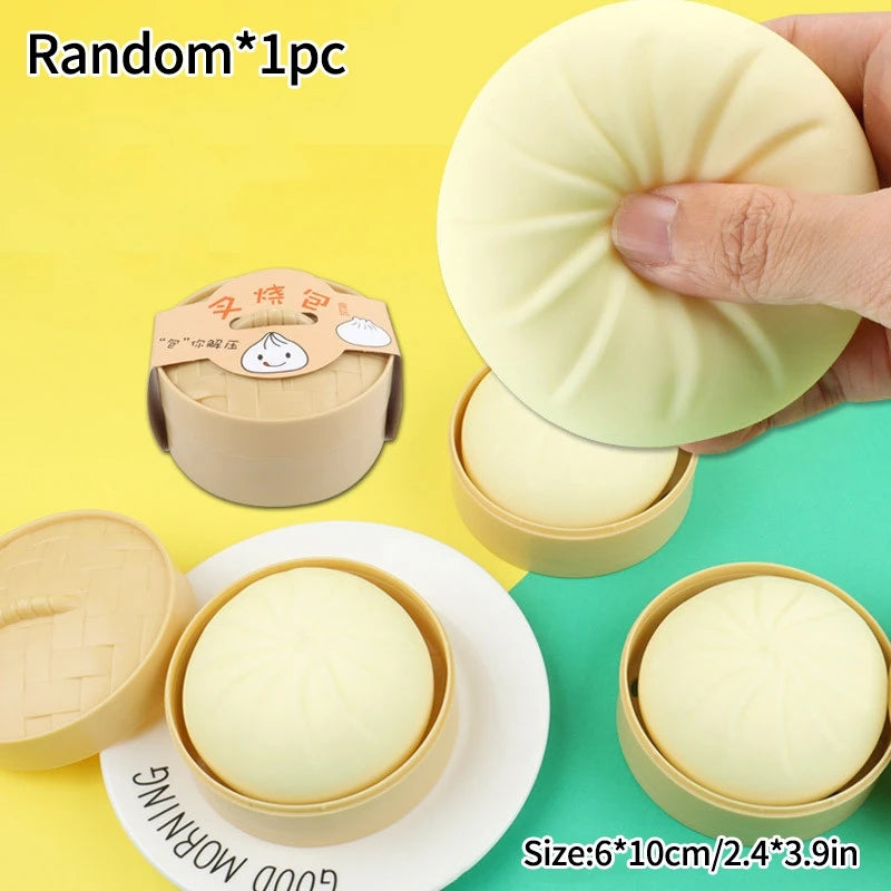 Simulated Squeeze Butter Stress-relieving-toys Squishy Fake Baozi Fun Pinch Uncompressed Fidget Toys Popular Children Favor Gift