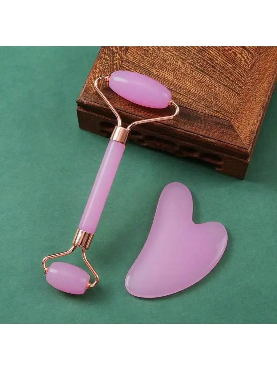 Guasha facial massage tool and roller set, facial massager, neck, arms, eyes, reduce swelling, improve wrinkles, men's and women
