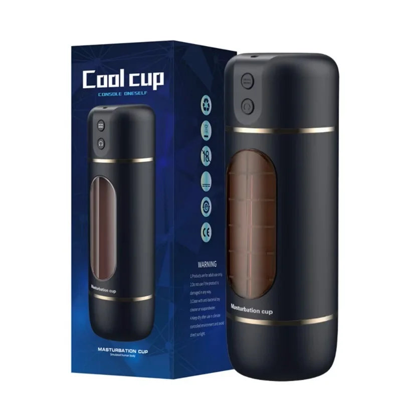 Automatic Male Mastubator Cup Pocket Pussy Sex Machine Realistic Vagina Sexy Voice Vibrator Penis Stimulator Sex Toy For Men