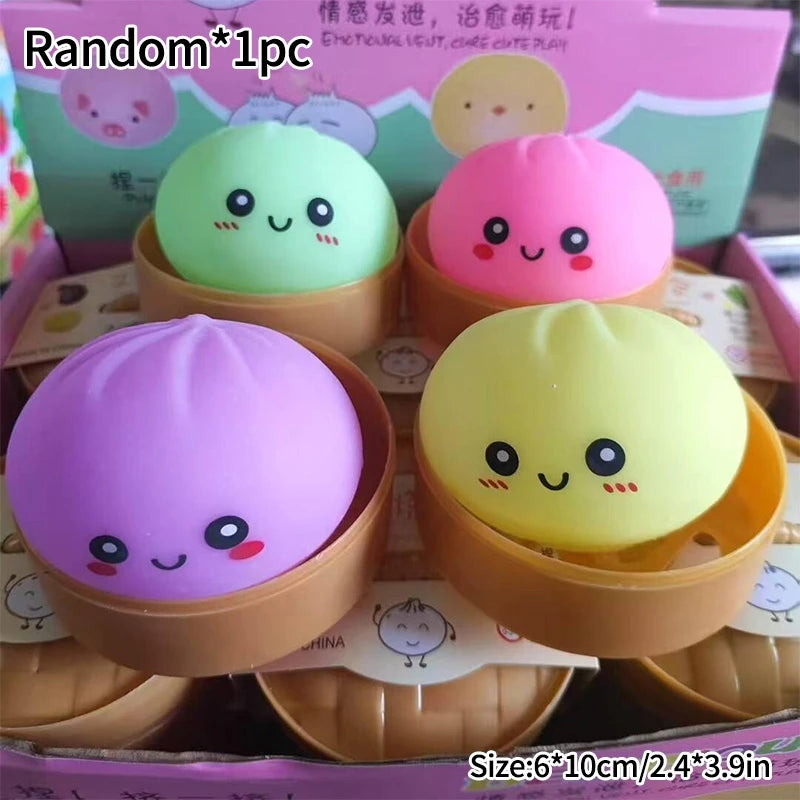 Simulated Squeeze Butter Stress-relieving-toys Squishy Fake Baozi Fun Pinch Uncompressed Fidget Toys Popular Children Favor Gift