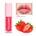 1pcs/2pcs Fruit Moisturizing Color Change Lip Gloss  Lipstick Waterproof Non-transfer Strawberry&Cherry Red Party & Daily Makeup