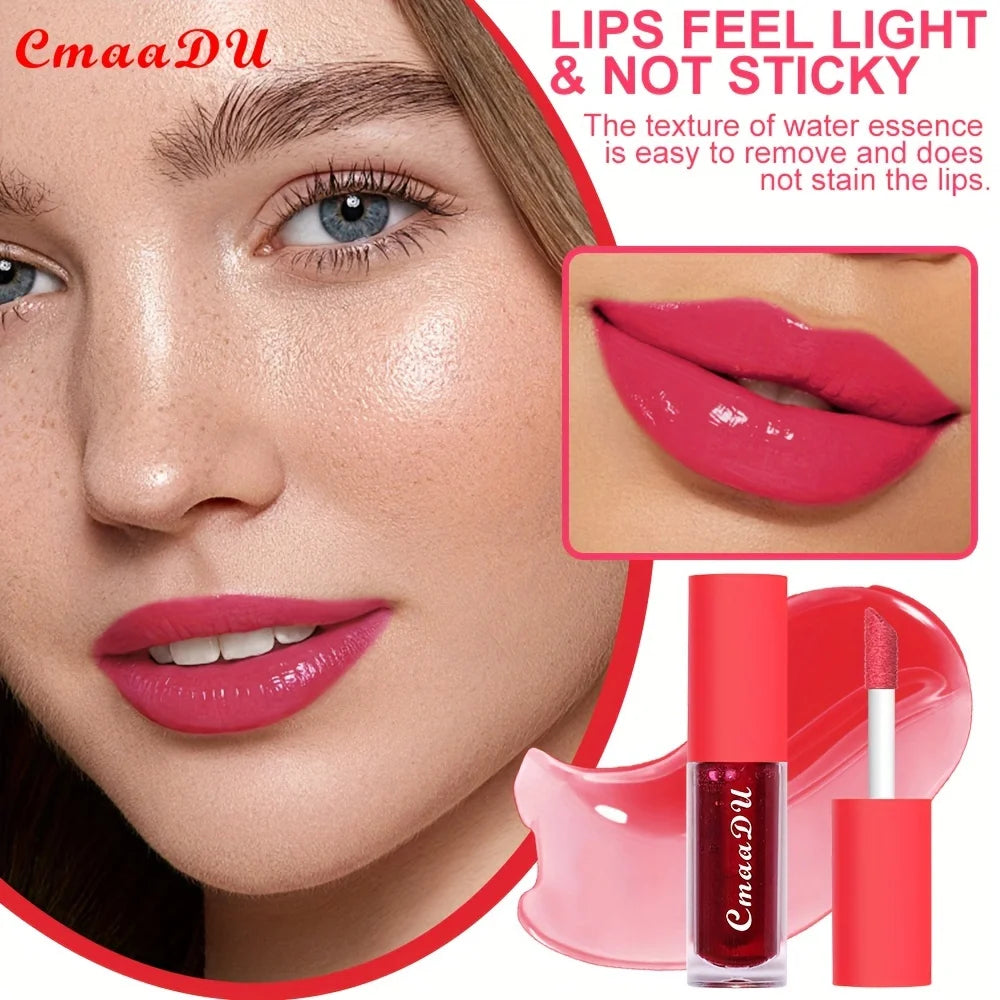 1pcs/2pcs Fruit Moisturizing Color Change Lip Gloss  Lipstick Waterproof Non-transfer Strawberry&Cherry Red Party & Daily Makeup