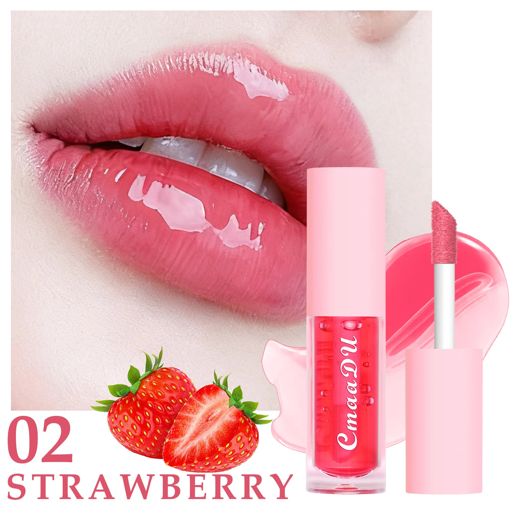 1pcs/2pcs Fruit Moisturizing Color Change Lip Gloss  Lipstick Waterproof Non-transfer Strawberry&Cherry Red Party & Daily Makeup