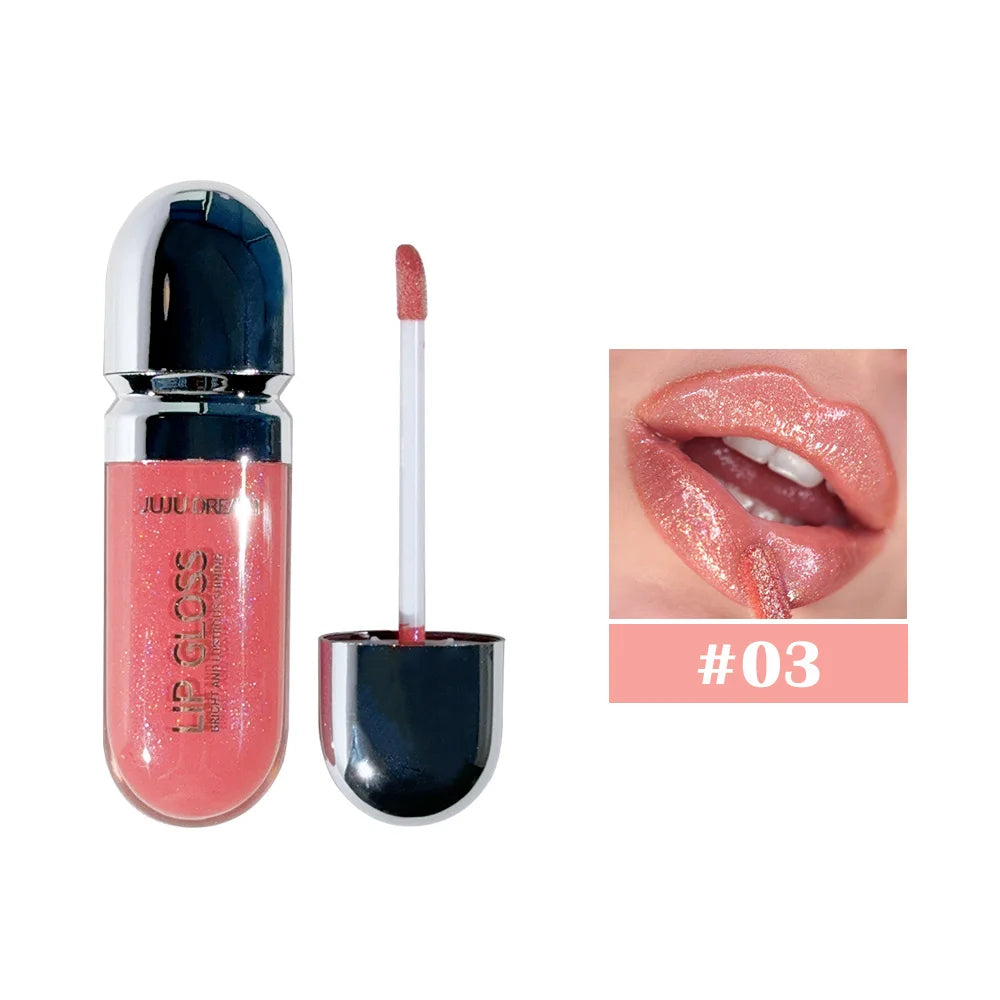 JUJU DREAM Moisturizing Lip Gloss - Shimmery Plumping Lip Gloss Non-Sticky Hydrating Lip Gloss for Full Glossy Lips