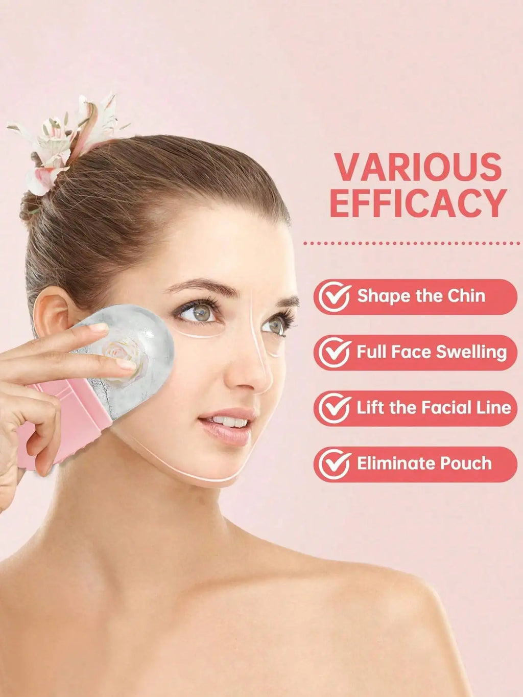 3Pcs Ice Face Roller -Facial Skincare Ice Roller Set,Facial Massage Tool,Silicone Ice Face Roller,Quartz With Roller For Face & Eye Puffiness Relief, And Enhance Skin Care & Glow,For Eyes, Neck, And Face,Lce Facial RollerMold