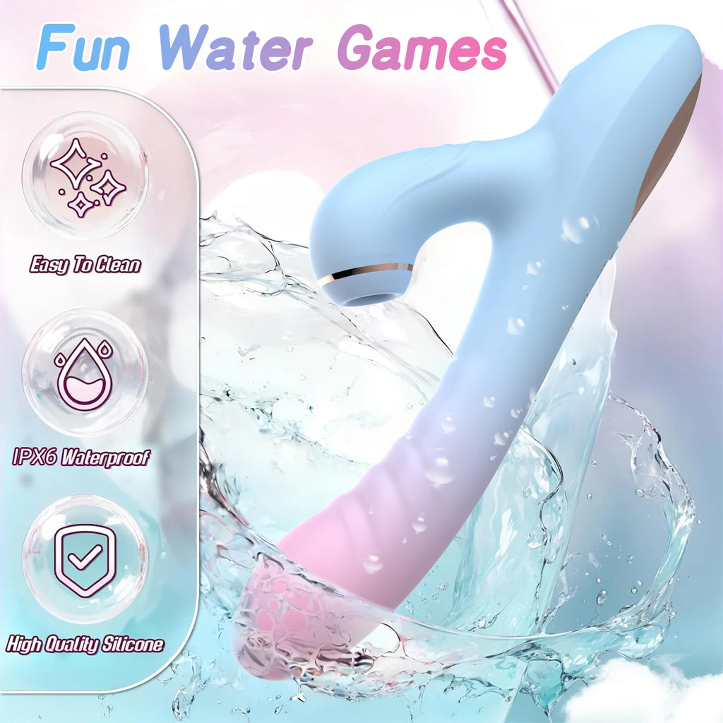 2 IN 1 Dildo Vibrator Sucking Vacuum Stimulator For Female G-Spot Clitoris Stimulator Vagina Massager Dildo Sex Toys for Women