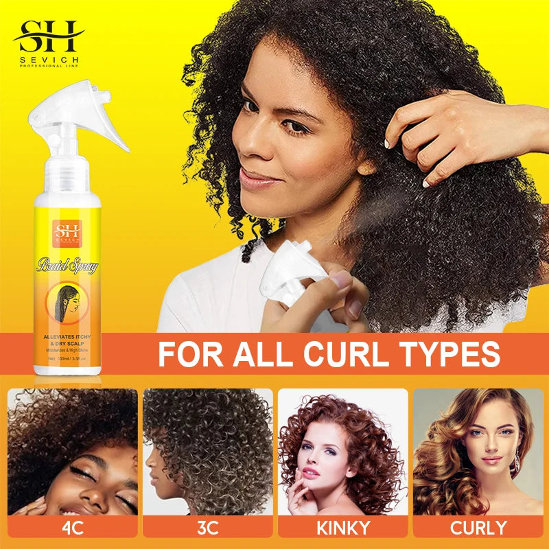 Sevich Hair Cleaning Anti Itching Spray Scalp Hair Follicle Anti Hair Loss Natural Beauty Health Moisturizing Hair Care Spray