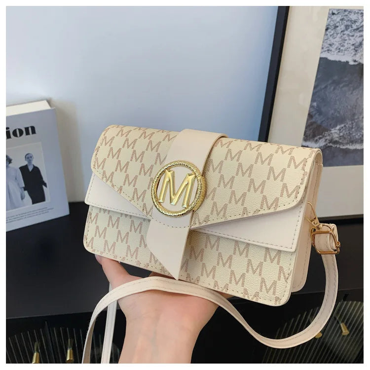 New style women's messenger bag, small square bag, double shoulder strap messenger bag, autumn Korean style, simple and fashiona