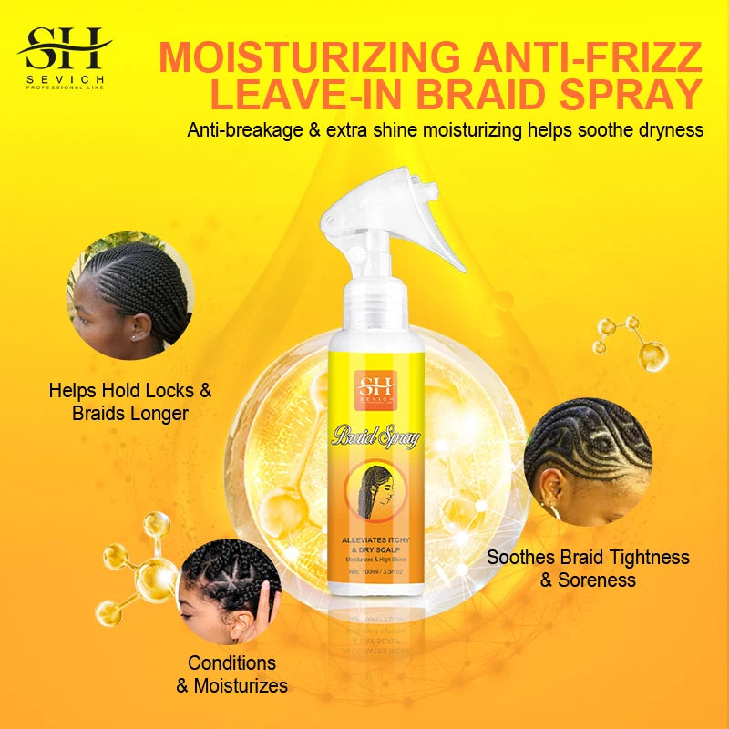 Sevich Hair Cleaning Anti Itching Spray Scalp Hair Follicle Anti Hair Loss Natural Beauty Health Moisturizing Hair Care Spray