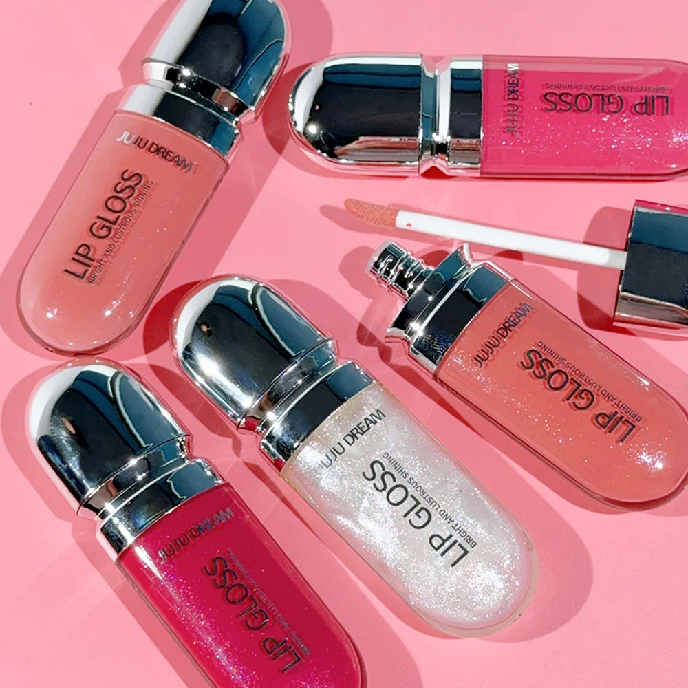 JUJU DREAM Moisturizing Lip Gloss - Shimmery Plumping Lip Gloss Non-Sticky Hydrating Lip Gloss for Full Glossy Lips