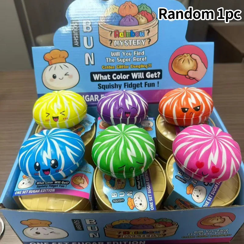 Simulated Squeeze Butter Stress-relieving-toys Squishy Fake Baozi Fun Pinch Uncompressed Fidget Toys Popular Children Favor Gift