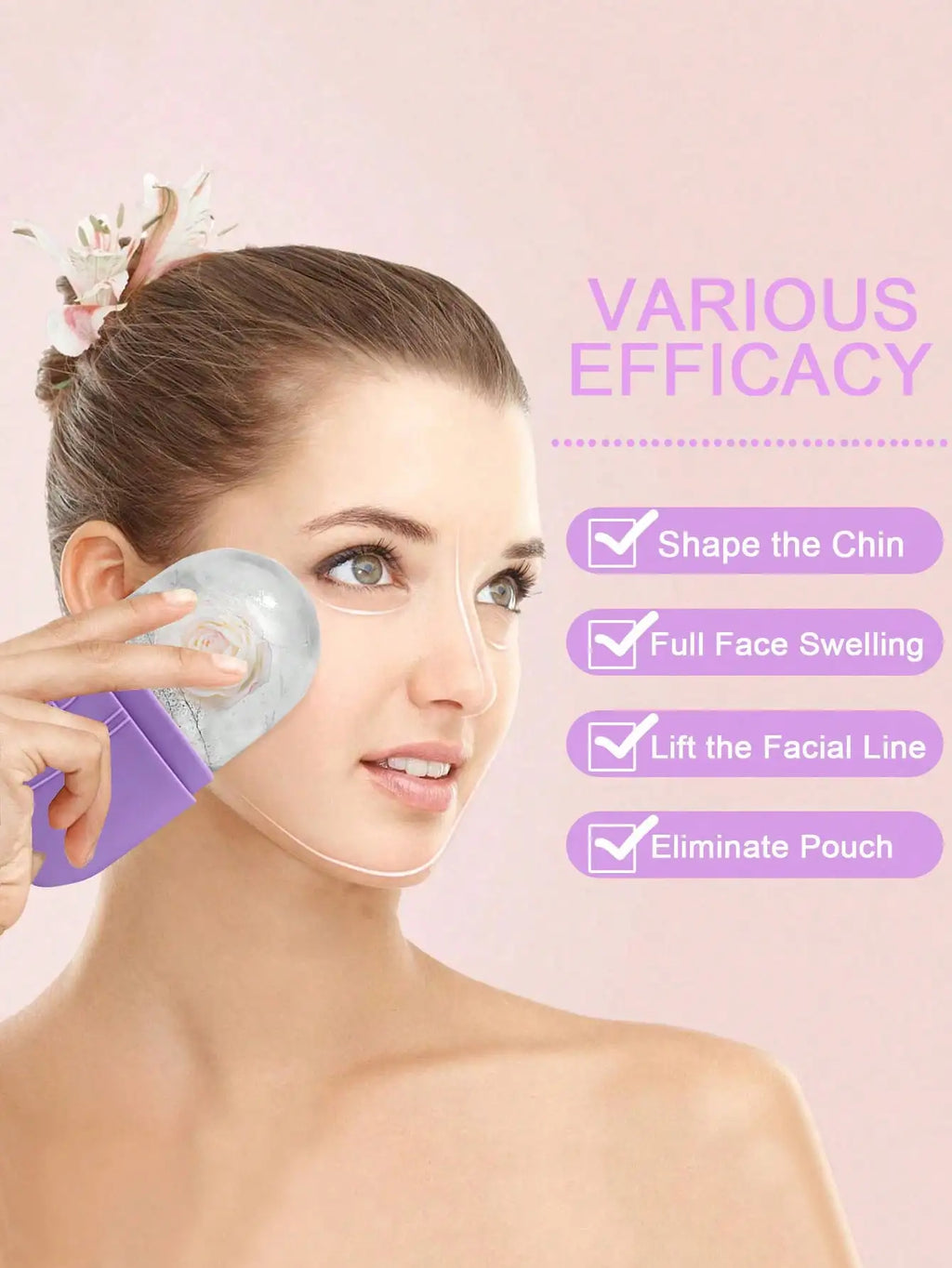 3Pcs Ice Face Roller -Facial Skincare Ice Roller Set,Facial Massage Tool,Silicone Ice Face Roller,Quartz With Roller For Face & Eye Puffiness Relief, And Enhance Skin Care & Glow,For Eyes, Neck, And Face,Lce Facial RollerMold