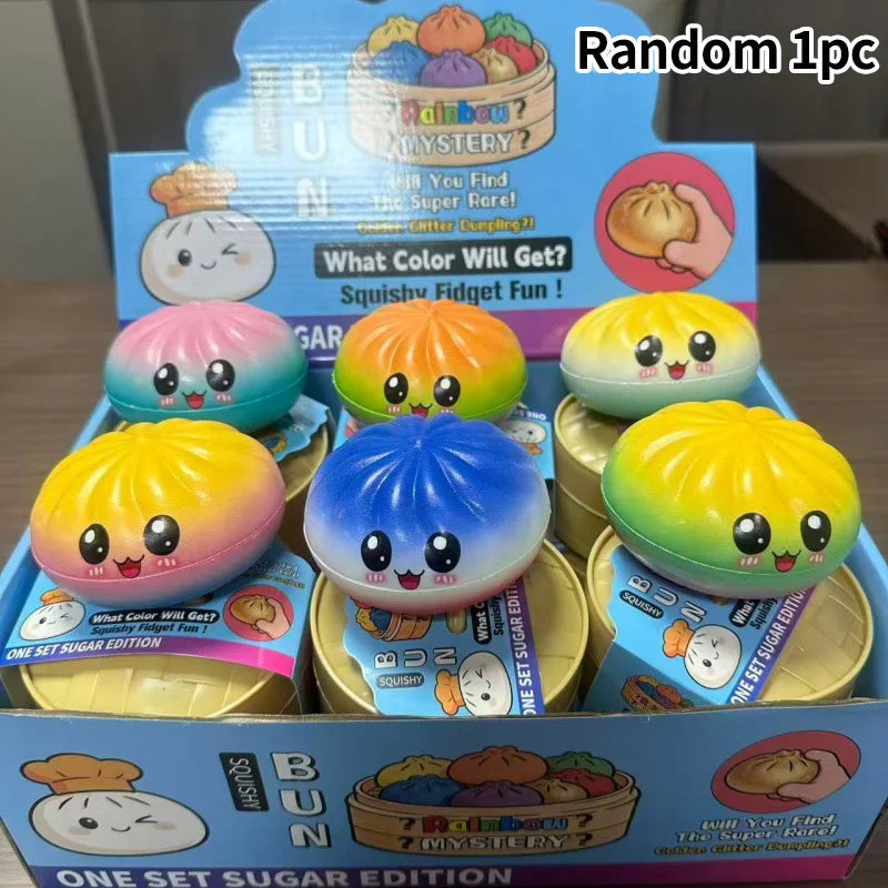 Simulated Squeeze Butter Stress-relieving-toys Squishy Fake Baozi Fun Pinch Uncompressed Fidget Toys Popular Children Favor Gift