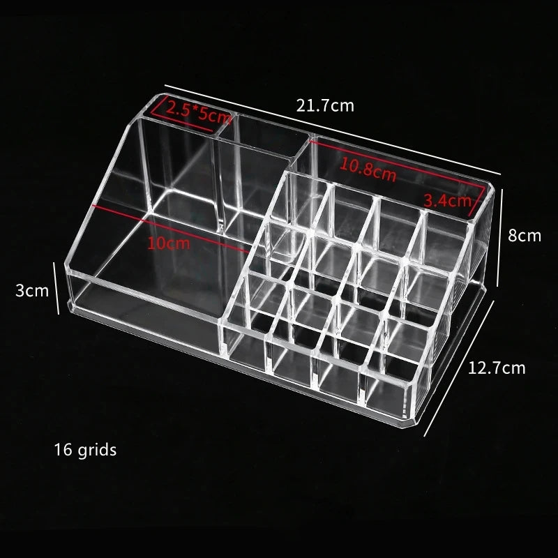 Diamond Pattern Acrylic Makeup Brush Tool Cosmetic Makeup Storage Box Case Make-up Brush Holder Table Organizer Make Up Tool