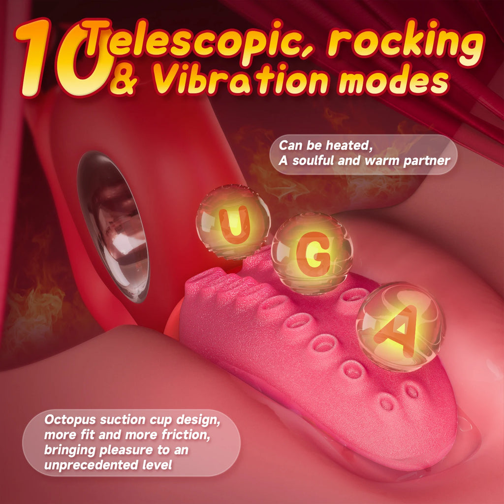Women Tongue Thrusting Swing dildo vibrator clitoris nipple g-spot pussy stimulator vagina anal masturbator sex toys for couples