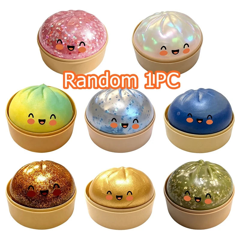 Simulated Squeeze Butter Stress-relieving-toys Squishy Fake Baozi Fun Pinch Uncompressed Fidget Toys Popular Children Favor Gift