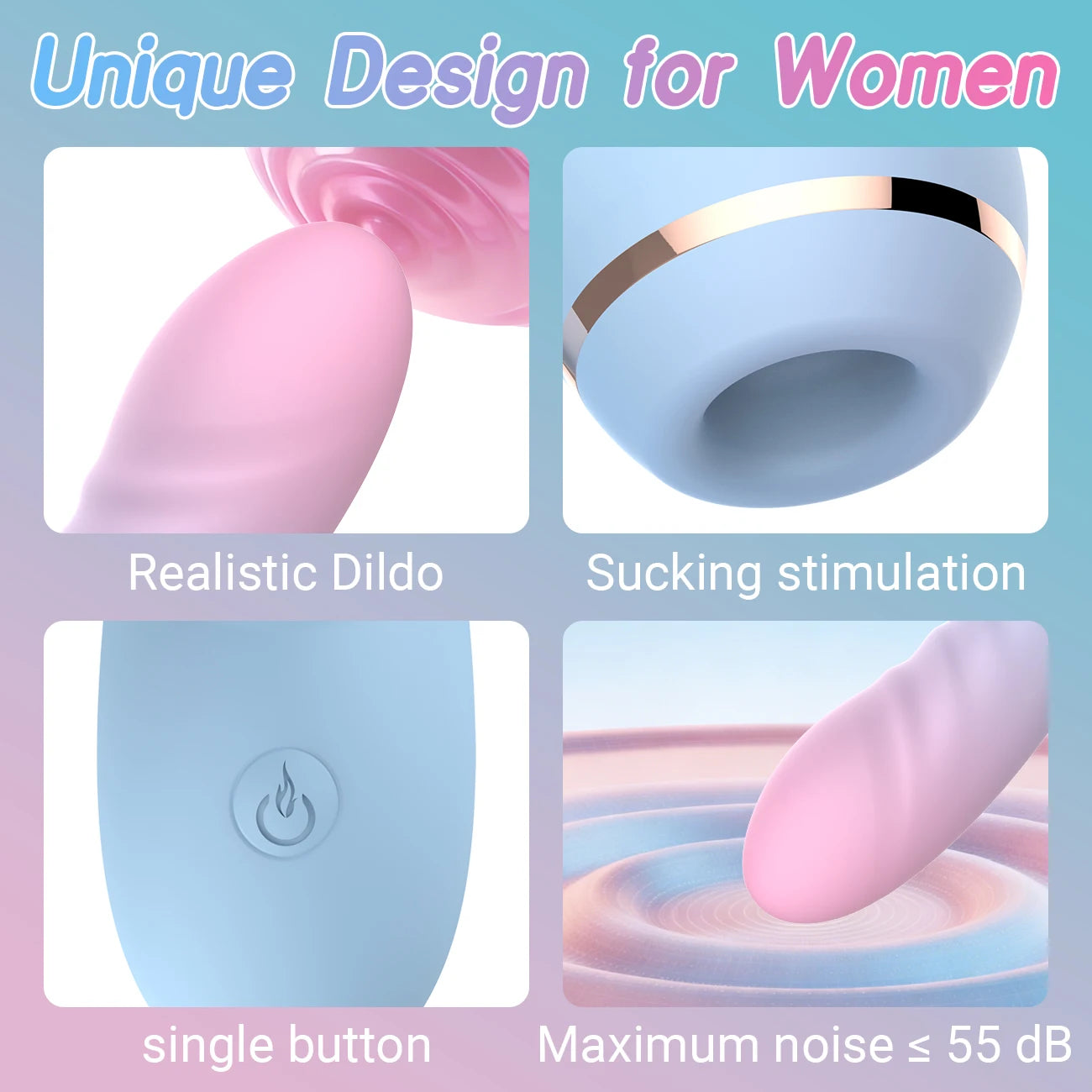 2 IN 1 Dildo Vibrator Sucking Vacuum Stimulator For Female G-Spot Clitoris Stimulator Vagina Massager Dildo Sex Toys for Women