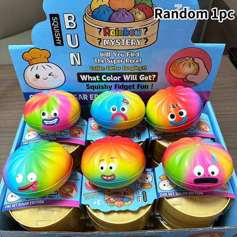 Simulated Squeeze Butter Stress-relieving-toys Squishy Fake Baozi Fun Pinch Uncompressed Fidget Toys Popular Children Favor Gift