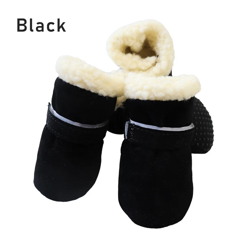 4pcs/set Snow Booties Waterproof Boots Socks Anti Slip Shoes Candy Colors Small Dogs Pet Dog Shoes Puppy Chihuahua Winter