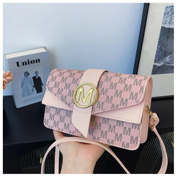 New style women's messenger bag, small square bag, double shoulder strap messenger bag, autumn Korean style, simple and fashiona