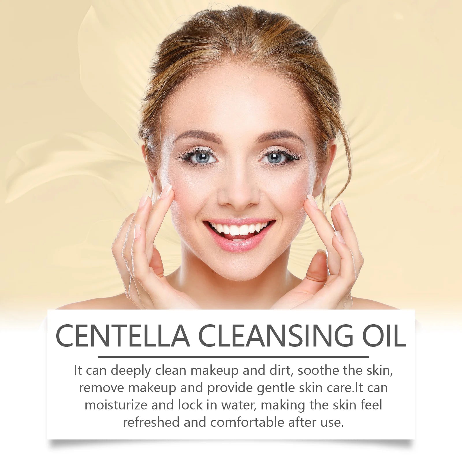 Centella Lightweight Cleansing Oil,Moisturizing Makeup Remover Enriched With Tocopherol,Cleansing&Formulated Remove Daily Makeup