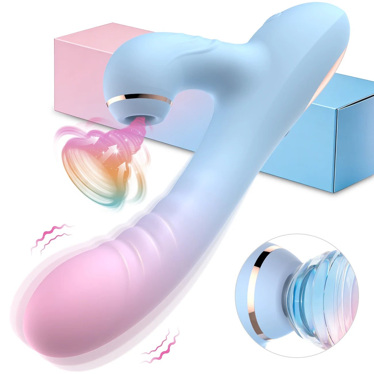 2 IN 1 Dildo Vibrator Sucking Vacuum Stimulator For Female G-Spot Clitoris Stimulator Vagina Massager Dildo Sex Toys for Women