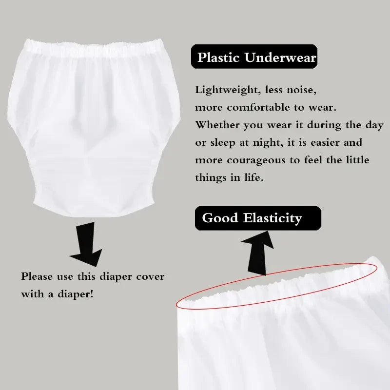 AIO 2Pcs Reusable Waterproof TPU Adult nappy Large size Diaper Cover Easy-to-clean Incontinence pants Diaper Soft Dropshipping