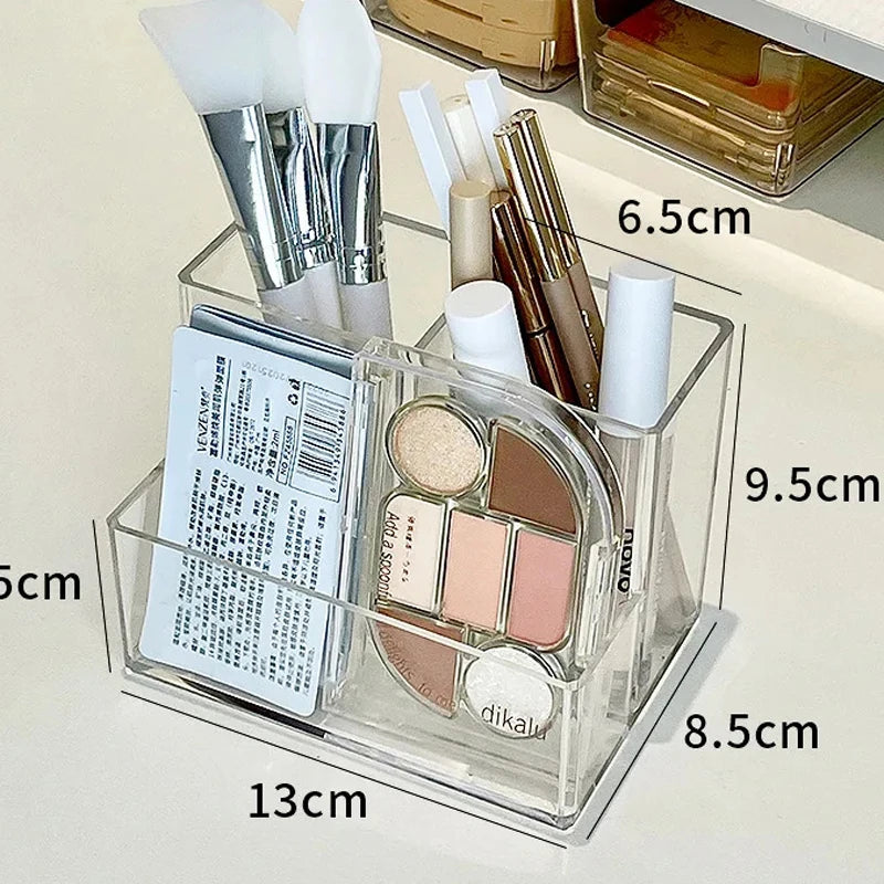 Diamond Pattern Acrylic Makeup Brush Tool Cosmetic Makeup Storage Box Case Make-up Brush Holder Table Organizer Make Up Tool