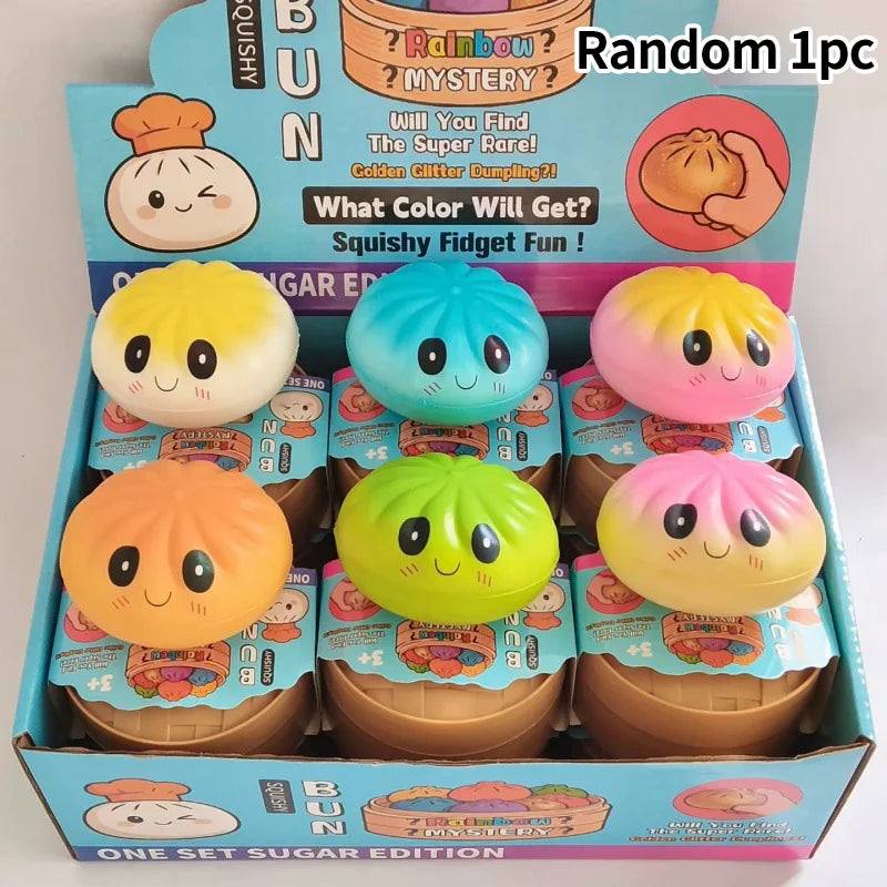 Simulated Squeeze Butter Stress-relieving-toys Squishy Fake Baozi Fun Pinch Uncompressed Fidget Toys Popular Children Favor Gift