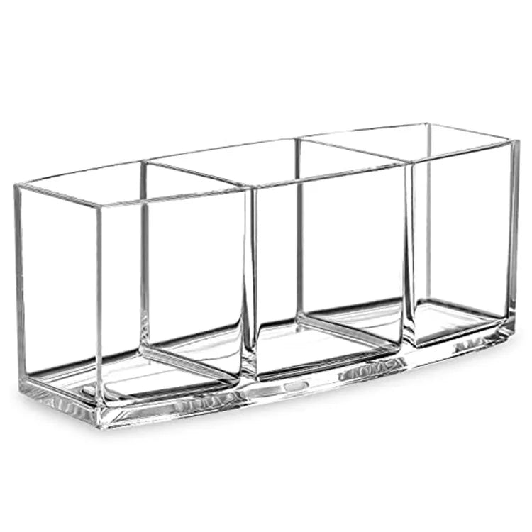 Diamond Pattern Acrylic Makeup Brush Tool Cosmetic Makeup Storage Box Case Make-up Brush Holder Table Organizer Make Up Tool