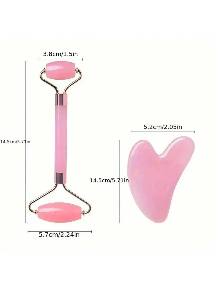 Guasha facial massage tool and roller set, facial massager, neck, arms, eyes, reduce swelling, improve wrinkles, men's and women
